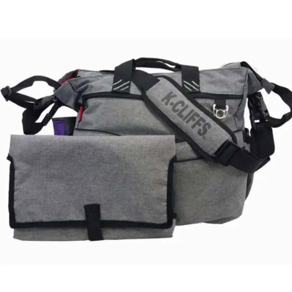 K-Cliffs Diaper Messenger Bag Unisex Organizer Tote with Changing Pad